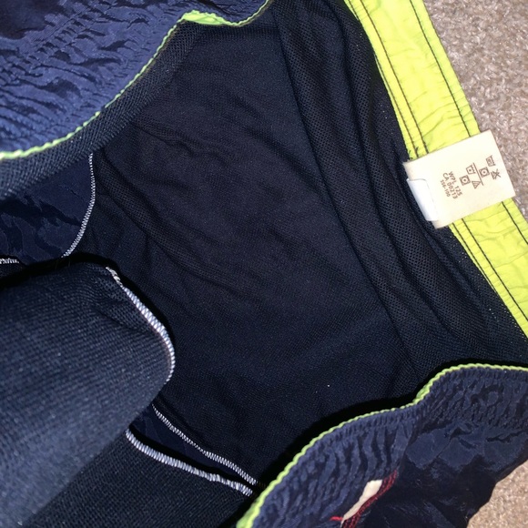 Chaps Ralph Lauren Blue & Yellow Swim Trunks - Picture 7 of 7